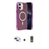 MARSİLYAN™- iPhone 11 Kılıf Eksen Çizgi - Siyah Joko Magic 5D Hayalet Cam + Pers Alüminyum Kamera Lens - LT