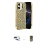 MARSİLYAN™- iPhone 11 Kılıf Eksen Çizgi - Siyah Joko Magic 5D Hayalet Cam + Pers Alüminyum Kamera Lens - LT