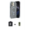MARSİLYAN™- iPhone 11 Kılıf Eksen Çizgi - Siyah Joko Magic 5D Hayalet Cam + PVD Metal Kamera Lens - SH