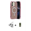 MARSİLYAN™- iPhone 11 Kılıf Eksen Çizgi - Siyah Joko Magic 5D Hayalet Cam + Raze Metal Kamera Lens - GS