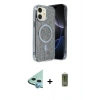 MARSİLYAN™- iPhone 11 Kılıf Eksen Çizgi - Siyah Joko Magic 5D Hayalet Cam + Raze Metal Kamera Lens - MI