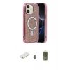 MARSİLYAN™- iPhone 11 Kılıf Eksen Çizgi - Siyah Joko Magic 5D Hayalet Cam + Renkli Kamera Lens Koruma Cam - TU