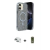 MARSİLYAN™- iPhone 11 Kılıf Eksen Çizgi - Siyah Joko Magic 5D Hayalet Cam + Yeşil Pers Alüminyum Kamera Lens