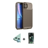MARSİLYAN™- iPhone 11 Kılıf Eksen Form Prime - Şeffaf 360 Full Body Arka Koruyucu + Raze Metal Kamera Lens - MI