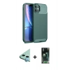 MARSİLYAN™- iPhone 11 Kılıf Eksen Form Prime - Şeffaf 360 Full Body Arka Koruyucu + Raze Metal Kamera Lens - MI
