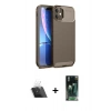 MARSİLYAN™- iPhone 11 Kılıf Eksen Form Prime - Şeffaf 360 Full Body Arka Koruyucu + Şeffaf Kamera Lens Koruma Cam