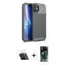 MARSİLYAN™- iPhone 11 Kılıf Eksen Form Prime - Şeffaf 360 Full Body Arka Koruyucu + Şeffaf Kamera Lens Koruma Cam