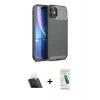 MARSİLYAN™- iPhone 11 Kılıf Eksen Form Prime - Şeffaf Pasifik Cam Ekran Koruyucu + Kamera Lens Koruma Cam - SF