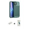 MARSİLYAN™- iPhone 11 Kılıf Eksen Form Prime - Şeffaf Pasifik Cam Ekran Koruyucu + Renkli Kamera Lens Koruma Cam - PE