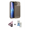 MARSİLYAN™- iPhone 11 Kılıf Eksen Form Prime - Şeffaf Royal Nano Ekran Koruyucu + Raze Metal Kamera Lens - SH