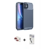 MARSİLYAN™- iPhone 11 Kılıf Eksen Form Prime - Şeffaf Uv Polymer Nano Ekran Koruyucu + Pers Alüminyum Kamera Lens - KI