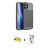 MARSİLYAN™- iPhone 11 Kılıf Eksen Form Prime - Şeffaf Uv Polymer Nano Ekran Koruyucu + Rainbow Kamera Lens Koruma Cam - KI