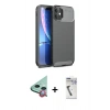 MARSİLYAN™- iPhone 11 Kılıf Eksen Form Prime - Şeffaf Uv Polymer Nano Ekran Koruyucu + Raze Metal Kamera Lens - KI