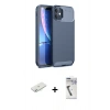 MARSİLYAN™- iPhone 11 Kılıf Eksen Form Prime - Şeffaf Uv Polymer Nano Ekran Koruyucu + Renkli Kamera Lens Koruma Cam - SI