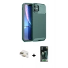 MARSİLYAN™- iPhone 11 Kılıf Eksen Form Prime - Siyah 360 Mat Full Body Arka Koruyucu + Pers Alüminyum Kamera Lens - GD
