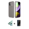 MARSİLYAN™- iPhone 11 Kılıf Eksen Form Prime - Siyah 3D Antistatik Hayalet Cam Ekran Koruyucu + Raze Metal Kamera Lens - MI