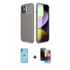 MARSİLYAN™- iPhone 11 Kılıf Eksen Form Prime - Siyah 3D Antistatik Mat Seramik Nano Ekran Koruyucu + Neon Fosforlu Kamera Lens - TU
