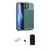 MARSİLYAN™- iPhone 11 Kılıf Eksen Form Prime - Siyah 6D Antistatik Mat Seramik Hayalet Nano Ekran Koruyucu + Renkli Kamera Lens Koruma Cam - YL