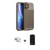 MARSİLYAN™- iPhone 11 Kılıf Eksen Form Prime - Siyah 6D Antistatik Mat Seramik Hayalet Nano Ekran Koruyucu + Pers Alüminyum Kamera Lens - GD