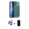 MARSİLYAN™- iPhone 11 Kılıf Eksen Form Prime - Siyah 6D Antistatik Mat Seramik Hayalet Nano Ekran Koruyucu + Raze Metal Kamera Lens - MR