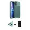 MARSİLYAN™- iPhone 11 Kılıf Eksen Form Prime - Siyah 6D Antistatik Mat Seramik Hayalet Nano Ekran Koruyucu + Raze Metal Kamera Lens - MI
