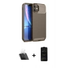 MARSİLYAN™- iPhone 11 Kılıf Eksen Form Prime - Siyah 6D Antistatik Mat Seramik Hayalet Nano Ekran Koruyucu + Şeffaf Kamera Lens Koruma Cam