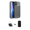 MARSİLYAN™- iPhone 11 Kılıf Eksen Form Prime - Siyah 6D Antistatik Mat Seramik Hayalet Nano Ekran Koruyucu + Şeffaf Kamera Lens Koruma Cam