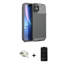 MARSİLYAN™- iPhone 11 Kılıf Eksen Form Prime - Siyah 6D Antistatik Mat Seramik Hayalet Nano Ekran Koruyucu + Pers Alüminyum Kamera Lens - GD