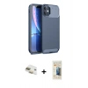 MARSİLYAN™- iPhone 11 Kılıf Eksen Form Prime - Siyah 6D Mat Seramik Hayalet Nano Ekran Koruyucu + Pers Alüminyum Kamera Lens - GD