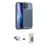 MARSİLYAN™- iPhone 11 Kılıf Eksen Form Prime - Siyah 6D Mat Seramik Hayalet Nano Ekran Koruyucu + Pers Alüminyum Kamera Lens - LT