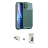 MARSİLYAN™- iPhone 11 Kılıf Eksen Form Prime - Siyah 6D Mat Seramik Hayalet Nano Ekran Koruyucu + Pers Alüminyum Kamera Lens - GD
