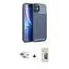 MARSİLYAN™- iPhone 11 Kılıf Eksen Form Prime - Siyah 6D Mat Seramik Hayalet Nano Ekran Koruyucu + Pers Alüminyum Kamera Lens - YL