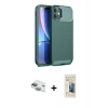 MARSİLYAN™- iPhone 11 Kılıf Eksen Form Prime - Siyah 6D Mat Seramik Hayalet Nano Ekran Koruyucu + Pers Alüminyum Kamera Lens - YL