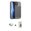 MARSİLYAN™- iPhone 11 Kılıf Eksen Form Prime - Siyah 6D Mat Seramik Hayalet Nano Ekran Koruyucu + Pers Alüminyum Kamera Lens - YL