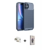 MARSİLYAN™- iPhone 11 Kılıf Eksen Form Prime - Siyah Bilvis 3D Cam Ekran Koruyucu + Pers Alüminyum Kamera Lens - GD