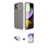 MARSİLYAN™- iPhone 11 Kılıf Eksen Form Prime - Siyah Bilvis 5in1 3D Magic Cam Ekran Koruyucu + Pers Alüminyum Kamera Lens - LT