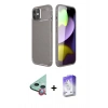 MARSİLYAN™- iPhone 11 Kılıf Eksen Form Prime - Siyah Bilvis 5in1 3D Magic Cam Ekran Koruyucu + Raze Metal Kamera Lens - KI