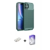 MARSİLYAN™- iPhone 11 Kılıf Eksen Form Prime - Siyah Bilvis 5in1 3D Magic Cam Ekran Koruyucu + Renkli Kamera Lens Koruma Cam - YL