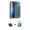 MARSİLYAN™- iPhone 11 Kılıf Eksen Form Prime - Siyah Bilvis 5in1 5D Magic Hayalet Cam Ekran Koruyucu + Kamera Lens Koruma Cam - SF