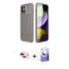 MARSİLYAN™- iPhone 11 Kılıf Eksen Form Prime - Siyah Bilvis 5in1 5D Magic Hayalet Cam Ekran Koruyucu + Pers Alüminyum Kamera Lens - KI