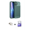 MARSİLYAN™- iPhone 11 Kılıf Eksen Form Prime - Siyah Bilvis 5in1 5D Magic Hayalet Cam Ekran Koruyucu + Pers Alüminyum Kamera Lens - GD