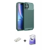 MARSİLYAN™- iPhone 11 Kılıf Eksen Form Prime - Siyah Bilvis 5in1 5D Magic Hayalet Cam Ekran Koruyucu + Renkli Kamera Lens Koruma Cam - TU