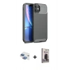 MARSİLYAN™- iPhone 11 Kılıf Eksen Form Prime - Siyah Bilvis Hayalet Cam Ekran Koruyucu + Pers Alüminyum Kamera Lens - GI