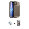MARSİLYAN™- iPhone 11 Kılıf Eksen Form Prime - Siyah Bilvis Hayalet Cam Ekran Koruyucu + Pers Alüminyum Kamera Lens - GI