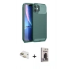 MARSİLYAN™- iPhone 11 Kılıf Eksen Form Prime - Siyah Bilvis Hayalet Cam Ekran Koruyucu + Gold Pers Alüminyum Kamera Lens