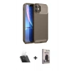 MARSİLYAN™- iPhone 11 Kılıf Eksen Form Prime - Siyah Bilvis Hayalet Cam Ekran Koruyucu + Kamera Lens Koruma Cam - SF