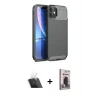 MARSİLYAN™- iPhone 11 Kılıf Eksen Form Prime - Siyah Bilvis Hayalet Cam Ekran Koruyucu + Kamera Lens Koruma Cam - SF