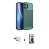 MARSİLYAN™- iPhone 11 Kılıf Eksen Form Prime - Siyah Bilvis Hayalet Cam Ekran Koruyucu + Pers Alüminyum Kamera Lens - YL
