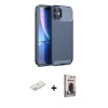MARSİLYAN™- iPhone 11 Kılıf Eksen Form Prime - Siyah Bilvis Hayalet Cam Ekran Koruyucu + Renkli Kamera Lens Koruma Cam - YL