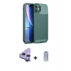 MARSİLYAN™- iPhone 11 Kılıf Eksen Form Prime - Siyah Joko Magic 5D Cam + Mor Raze Metal Kamera Lens